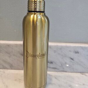Disneyland CA Gold Stainless Steel Water Bottle, New without tag